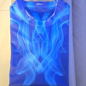 Adidas Blue Short Sleeve Tee with Graphic Design. NEW WITHOUT TAGS